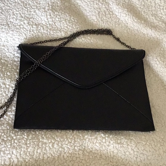Handbags - Never used ultra slim chain envelope style black clutch bag